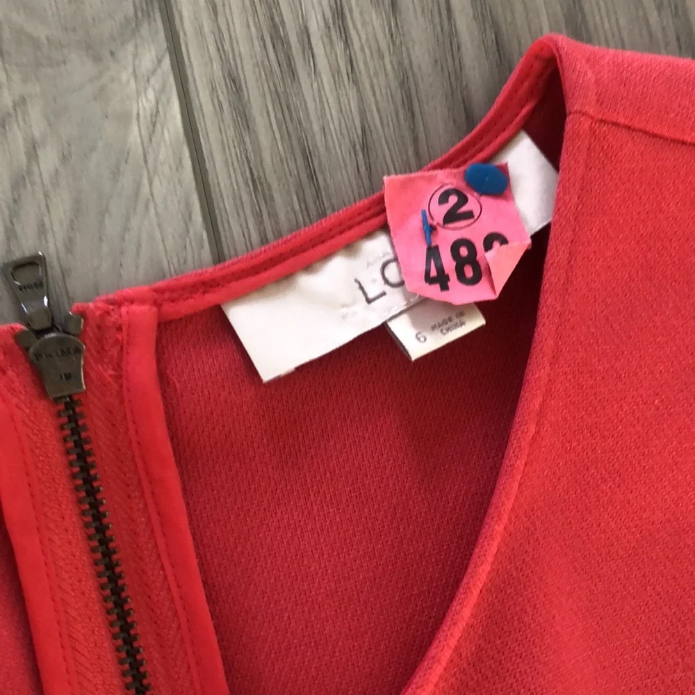 Loft Coral Dress - Picture 4 of 6